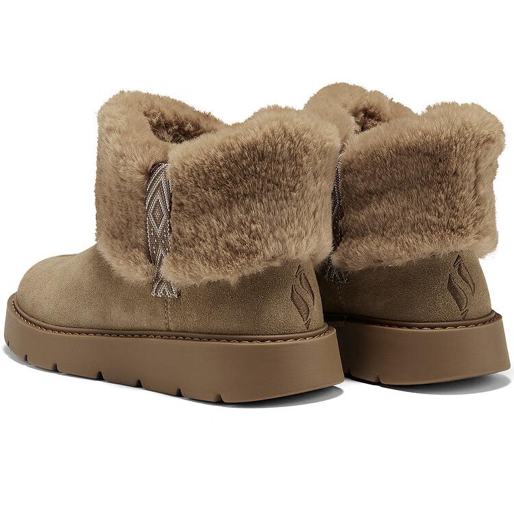 Skechers Short Snow Boots Warm Comfortable Stylish Women boots Brown 169100-CSNT