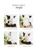 Smiling Black and White Calf Plush Toy - Soothing Doll Gift for Girls