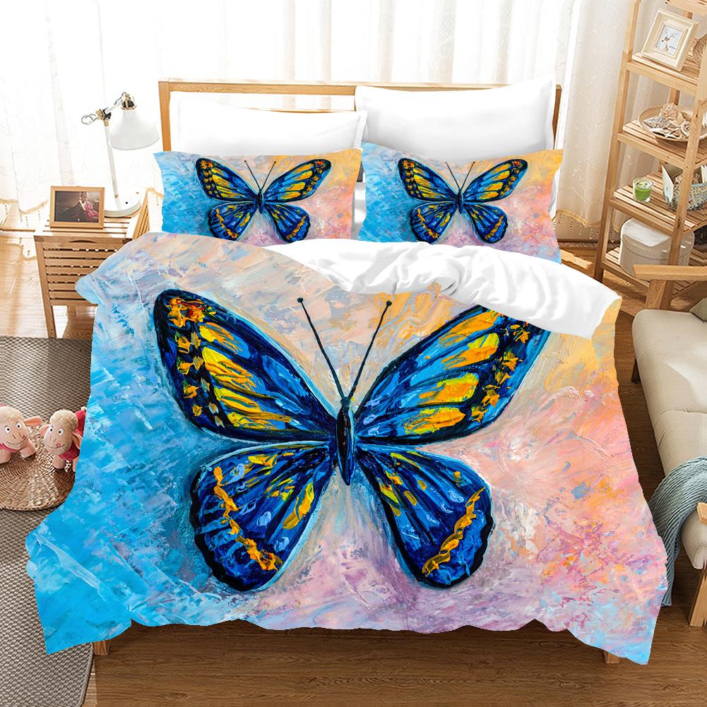 3D Schmetterling Bettwäsche-Sets Bettbezug-Set mit Kissenbezug Twin Full Queen King Bettwäsche Bettwäsche