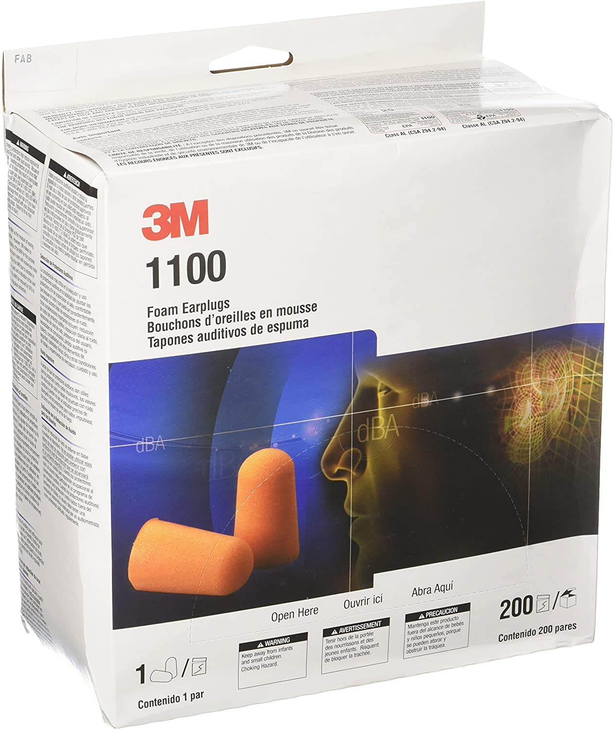 

3M Earplugs 1100 1 case (3M) (200 bags) [item]
