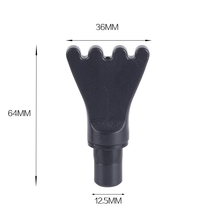 12.5mm Muscle Relaxer Fascia Gun Head: Metal & ABS PP Home Fitness Massage Stick Accessory.