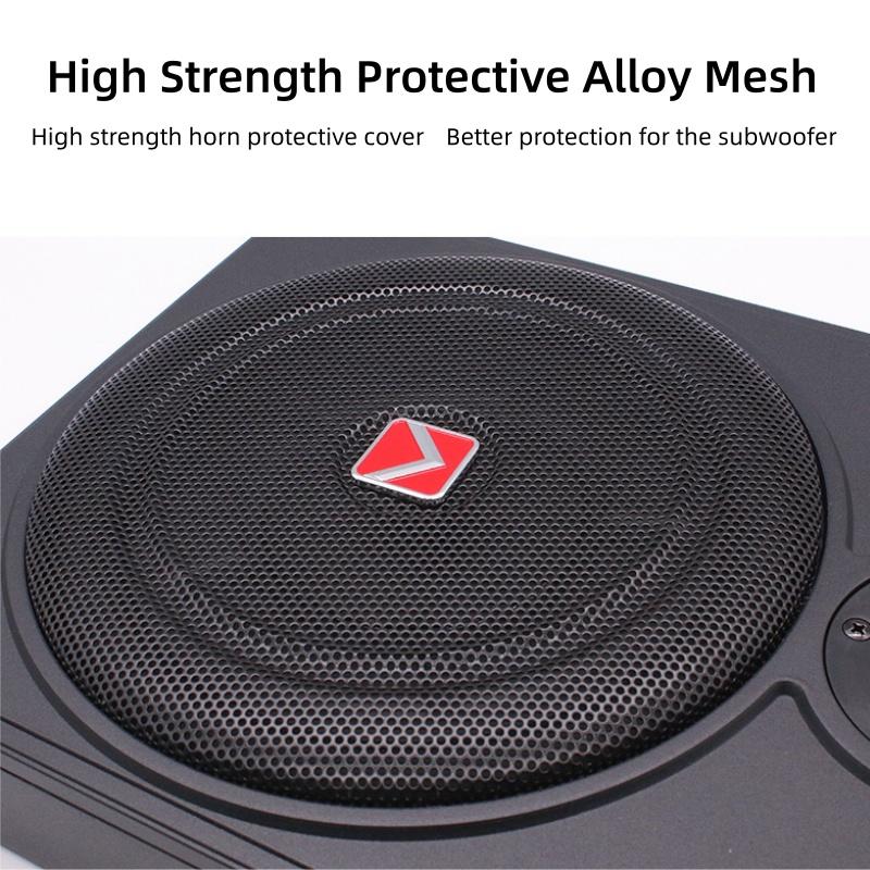 12V Small Steel Cannon 8-inch Ultra-thin Car Audio Subwoofer 600W High Power Modified Car Audio System High Pitched Sound