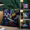 Mega Man Anime Game Pillow Case Silky Elegant Comfort Sofa Bed  Invisible Zipper Beach Pillowcase
