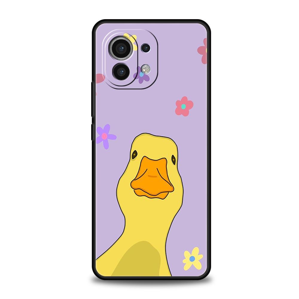 Phone Case For Xiaomi Mi 15 14 14T 13T 12T Pro 12 13 11 Lite 5G 11T X6 X5 Pro Soft TPU Cover Cute Cartoon Duck