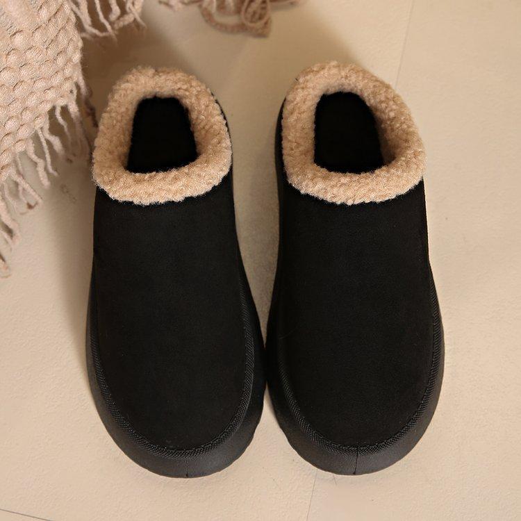 Женская подкладка с мягкой толстой подошвой увеличивающая рост уличная утолщенная теплая легкая удобная со штрипками наземная хлопковая обувь зимние ботинки тапочки 36 верблюд 2276₽