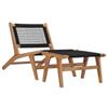 Day and Night - Day and Night Lounger with Footrest In Solid Teak Wood and Rope