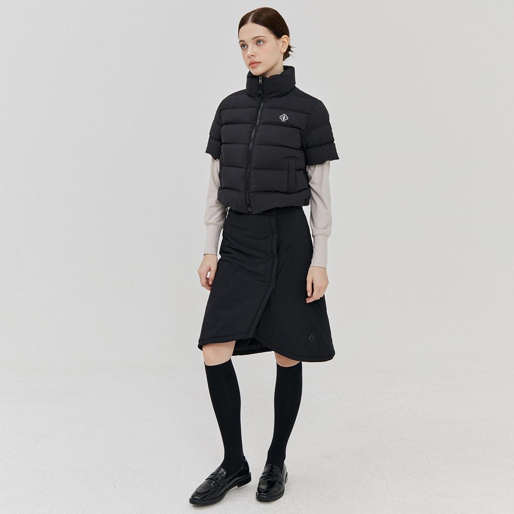 LIKK Windproof Lined Quilted Midi Skirt (Black)_L3D1-Sk05C