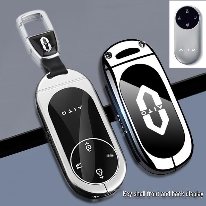 AITO M9/M8 Key Case: Compatible with New Huawei AITO M8 Extended-Range Electric Ultra, Special Metal Shell.