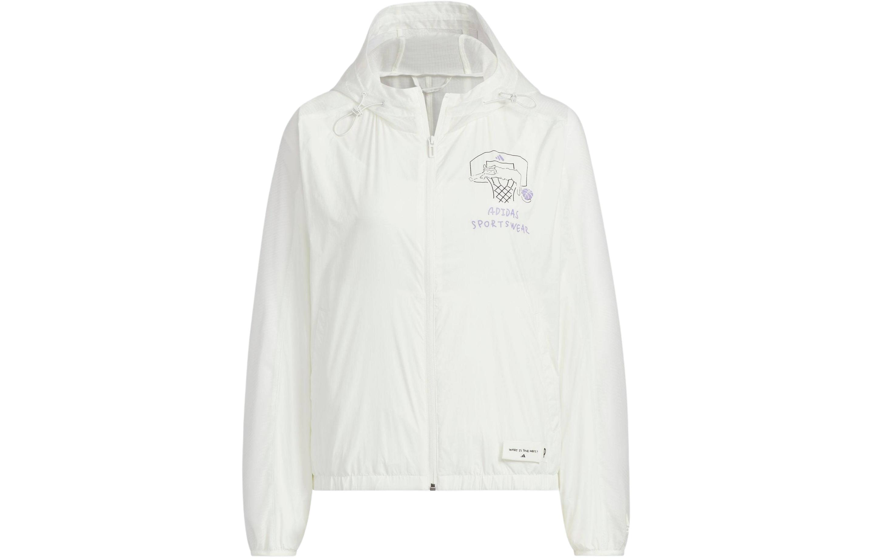 Adidas GRAPHIC WOVEN Jackets & Coats Women s Jade White JN6655 S