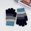 Warm Knitted Gloves for Men Winter Double Layer Thickened and Velvet for Cold Protection