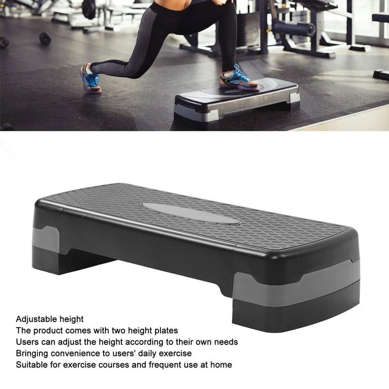 Household Cardio Fitness Training Equipment Height Adjustable Aerobic Stepper Gym Anti-slip Exercise Step Block Board
