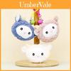 Porte-clés Mouton Moelleux Clochette Peluche Tête d'Agneau Mignon Décoration de Sac pour Couple