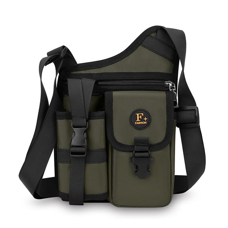 Men's Crossbody Bag Water Cup Bag Outdoor Travel Cycling Bag Water-Repellent Shoulder Bag