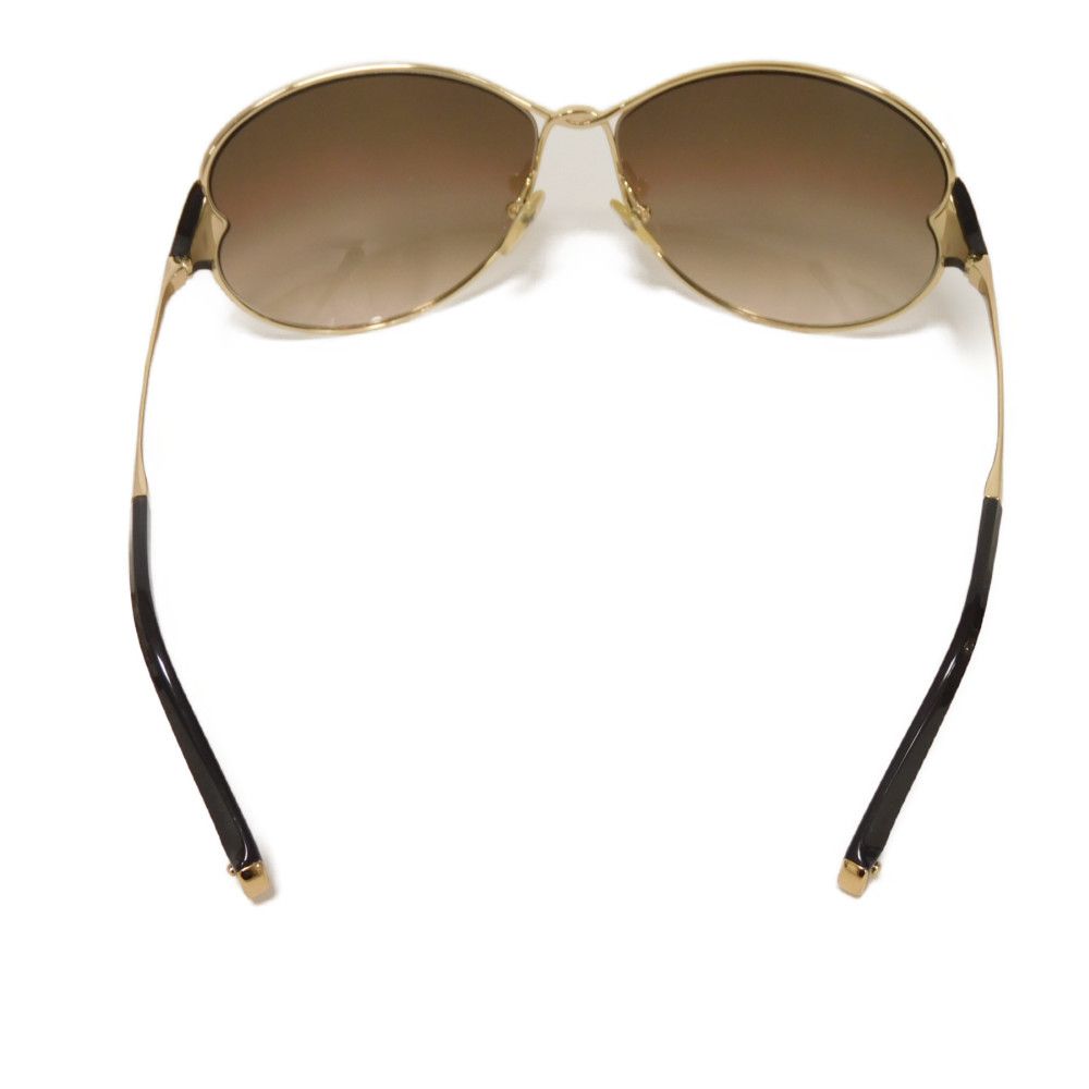 Used Daisy Butterfly Oval with Gold Plated LV Logo in Acetate Brown Gradient (12564 Z0262U 7968) from Japan AUTHENTIC