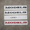 1PC 3D ABS Letters ModelS Logo Chrome Black Emblem Red Badge Car Rear Trunk Stickers Decals For Tesla Model S Auto Accessories