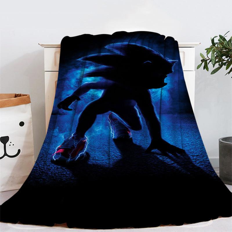 Entzückende Sonic Igel Plüsch Fleece Decke Für Kinder Perfekt Für Winterlichen Komfort