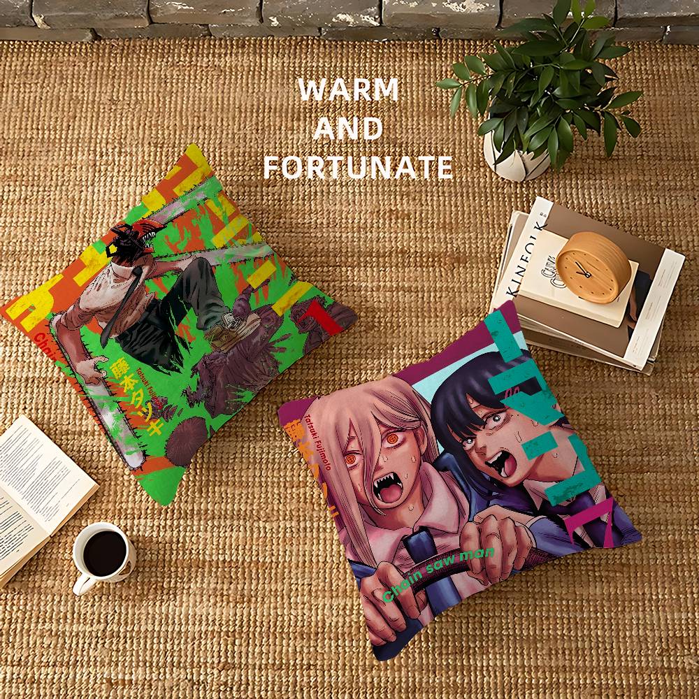 Anime Chainsaw Man Pillowcases Home Bedding Decorative Pillow Cover Wedding Super Soft Pillow Case