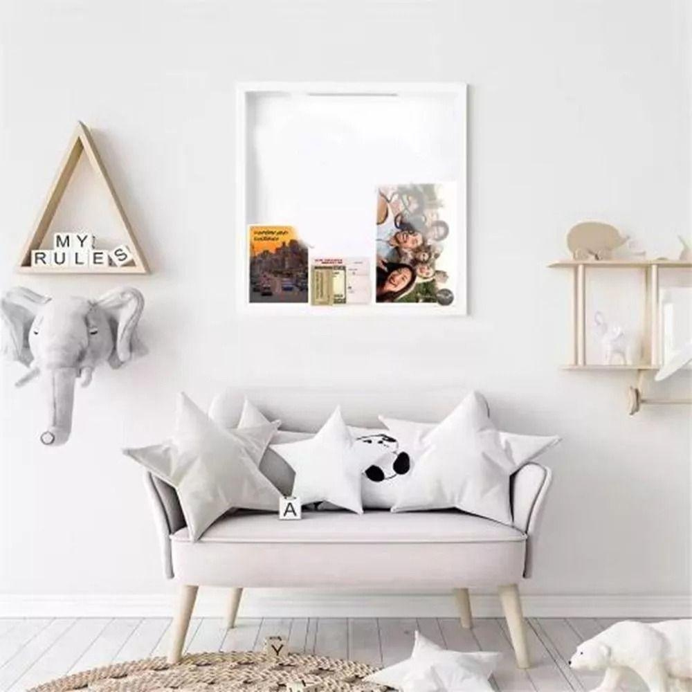 New Wall Mounted Travel Shadow Box Top Loading Transparent Memory Frame Boxes Square Simple Ticket Stub Memory Frame Home Decor