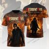 Summer New Vintage Resident Evil 3d Print T-shirt Men Women Fashion Hip Hop Plus Size Streetwear Short Sleeve Tops Tees Kids