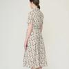 Bcbg Belted Floral Open Neck Dress B6m5o691