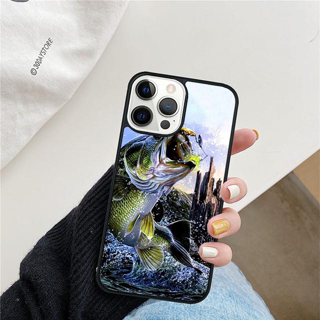 

Fishing Painting Phone Case For iPhone 17 Air 15 16 Cover 11 13 14 Pro Max 12 Plus Max Fundas iPhone 11pro max