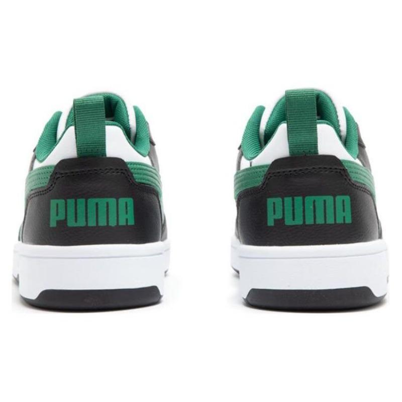 Puma Rebound V6 Unisex Low Skate Shoes White Black Green 392328-23