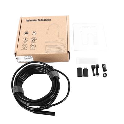 Câmera Endoscópica com Luz 5MP HD IP67 À Prova d'Água Inspeção de Esgoto Cobra Boroscópio 5 metros