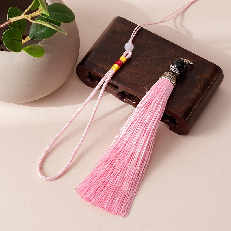 Handmade Chinese Knot Tassel Gourd Charm - DIY Car Hanging Ornament & Musical Instrument Accent