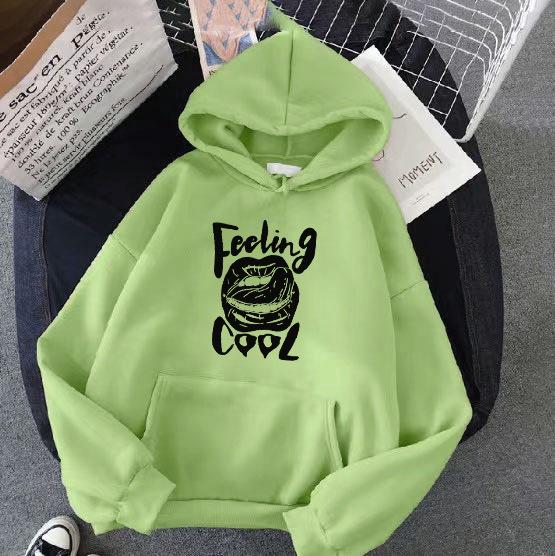 

Women Pattern Print Fleece Hooded Hoodie Ladies Long Sleeve Oversize Loose Pullover Sweatshirt for Autumn Winter XXL