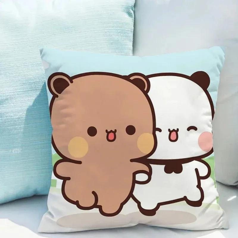 Bubu Dudu Pillowcase 45x45cm Cute Cartoon Bear Pillowcase Living Room Sofa Cushion Cover Bedroom Home Decoration Children's Gift