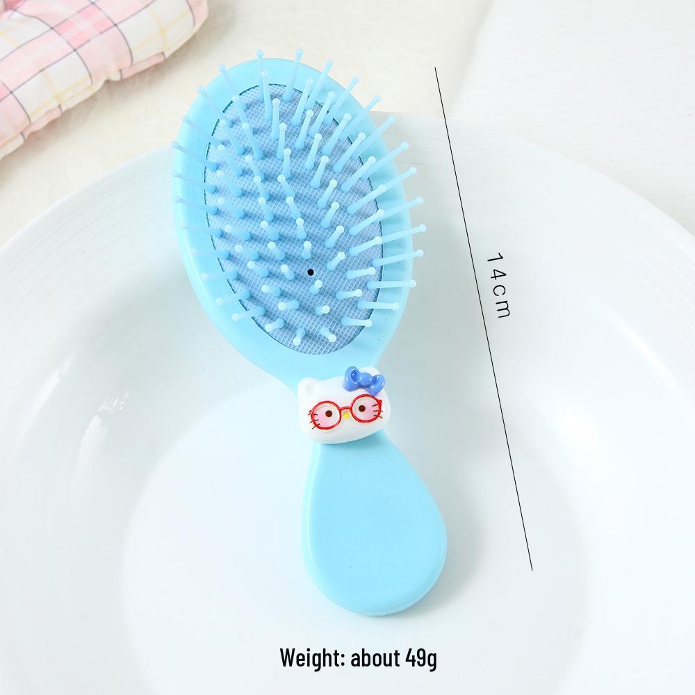 Cartoon Cat Paw Cushion Comb: Cute, Soft, Portable Travel Brush with Heart Massage Design