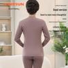 Yiershuang Women's Pure Cotton Mid-Collar Thermal Underwear Set for Mid-Aged & Elderly