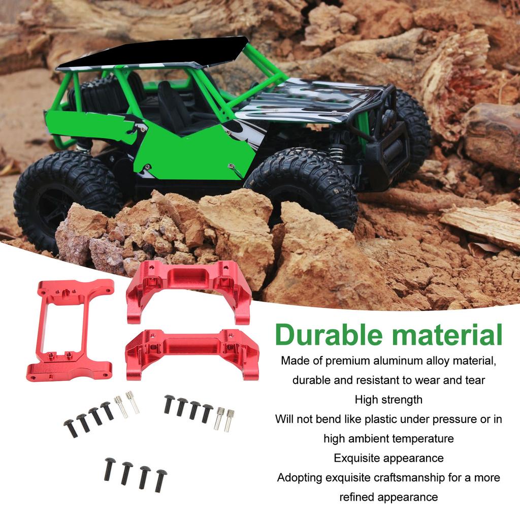 RC Front Rear Bumper Mount Servo Mount Set Aluminum Alloy Bumper Mount Servo Mount for   1Celsius10 RC Crawler Car