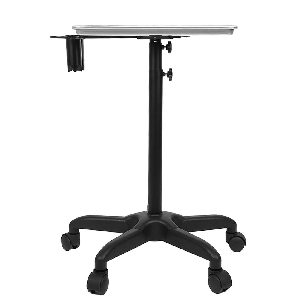 Wózek fryzjerski, regulowana wysokość, aluminiowy wózek na kółkach do salonu fryzjerskiego