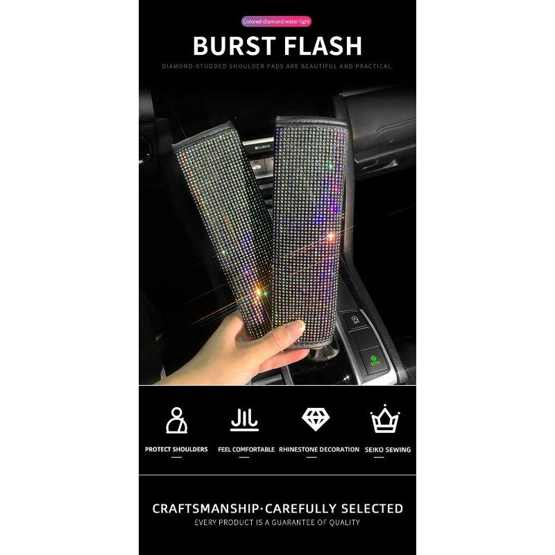 1 buc Bling auto centură de siguranță ornament stras umăr tampoane umăr protector pad acoperi pernă accesorii auto pentru femei