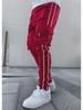 Pánské reflexní elastické cargo kalhoty slim fit: Trendy sportovní a volnočasové oblečení na jaro a podzim