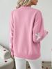 2026 Autumn/Winter Christmas Bow Jacquard Long Sleeve Sweater for Women