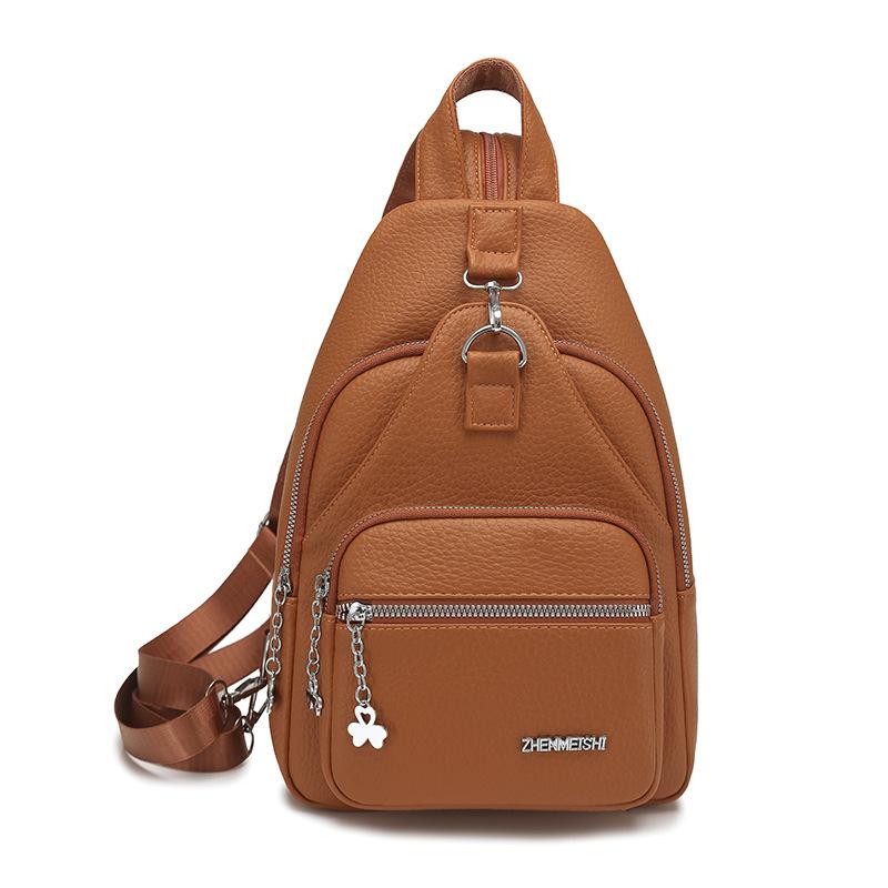 Schoolbag Women's Fashion Breast Bag Crossbody Bag Women's High-end Chest Bag Casual Multi-purpose Backpack Women's One