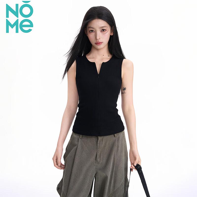 NOMe Women s Half-Zip Camisole Tank Top M чёрный