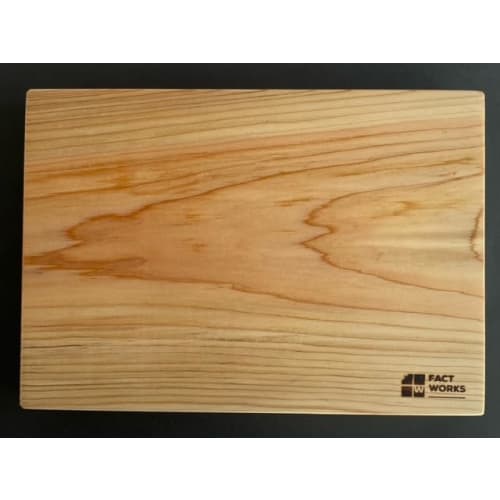 FACT WORKS Hinoki Cutting Board, 21cm x 30cm x 3cm Thick, Made from Premium Japanese Cypress (Solid Plank) [Selectable Sizes] (30cm)
