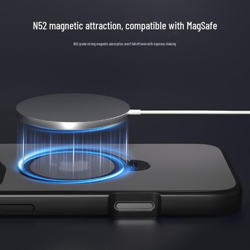 iPhone 16 Pro Max Rotating Magnetic Protective Case with 360° Bracket