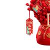 Chinese Year Decoration Artificial Potted Flower, Vivid Cabinet Decor Desk Ornament Vase