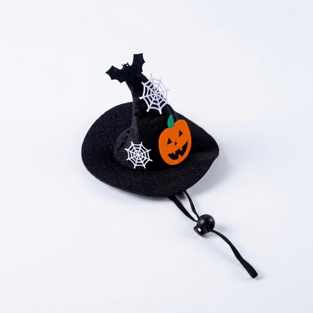 Adjustable Halloween Cat Hat Hairball Dog Wizard Hat Pumpkin Bell Pet Hat Cat And Dog Supplies