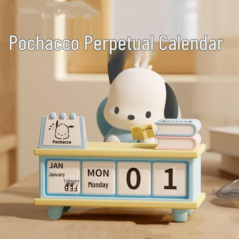 

Kuromi Pacha Dog Desktop Calendar Figurine - Cute Office Decoration & Student Gift