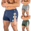 Men Athletic Button Shorts Lightweight Quick Dry Elastic Waistband Breathable Training Workout Shorts for Sports Running