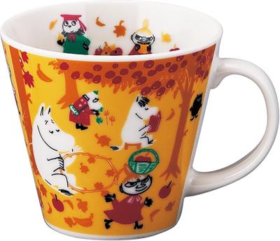 Yamaka Shoten MOOMIN 10 X 9cm Birthday Home Made In "Four Seasons" Mug, Large, 340ml, Approx. Diameter, Autumn, Gift, Decor, Tableware, Japan, Yellow,