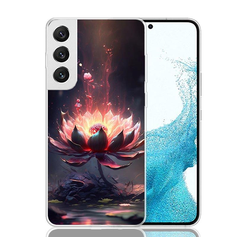 Buddhist Fire Lotus Phone Case For Samsung Galaxy S26 Ultra S23 S24 S25 Edge S20 FE S21 S22 Plus Soft Print Shell Cover Fundas G