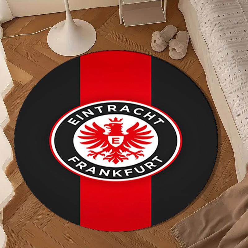 Eintracht Frankfurt Wappen Runde Matte Heimdekoration, Stuhlmatte Für Wohnzimmer, Schlafzimmer, Fußmatte Heimdekoration Geburtstagsgeschenk Weihnachtsgeschenke