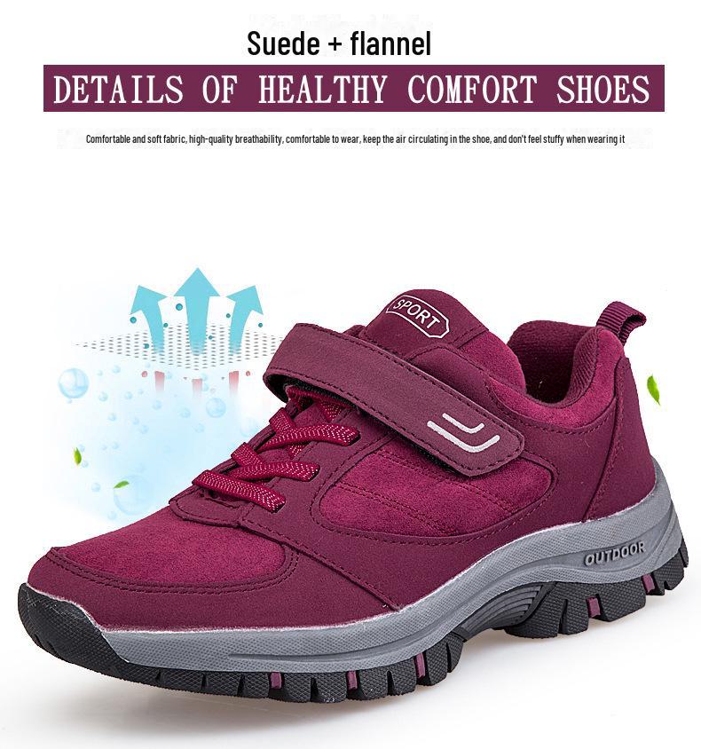 Elderly Men’s & Women’s Autumn Casual Shoes: Comfortable Cotton Walking Shoes for Middle-Aged & Seniors, One-Piece Delivery.