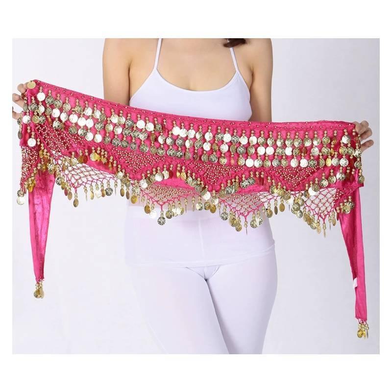 Belly Dance Hip Belt With Triangle Coins For Practice And Performance